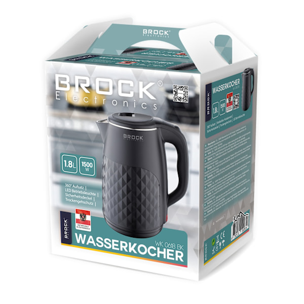 Elektrisk vattenkokare WK 0618 BK 1,8L, 1500W
