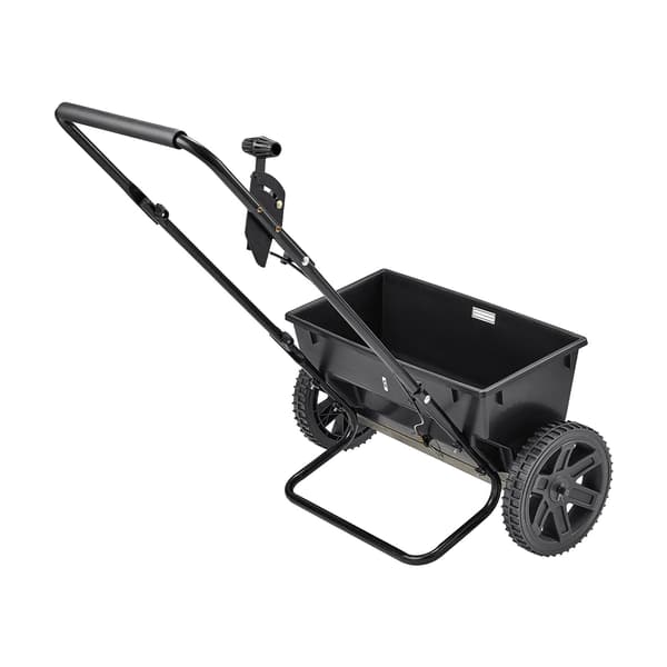 Gå-bakom-fallspridare, 50 lb, 18 tum, 10 inställningar