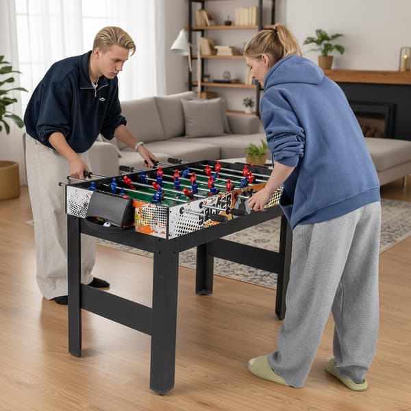 14-in-1 monipelipöytäsetti lisävarusteineen, musta