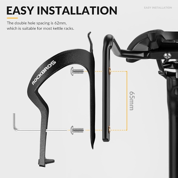 Multifunktionel cykelsædetaske stabilisatorholder - sort