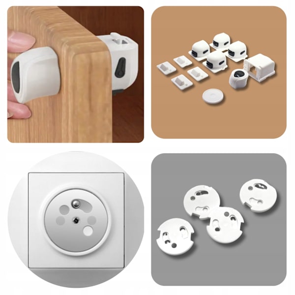 Magneettiset lasten turvalukot kaappeihin – 23 osaa