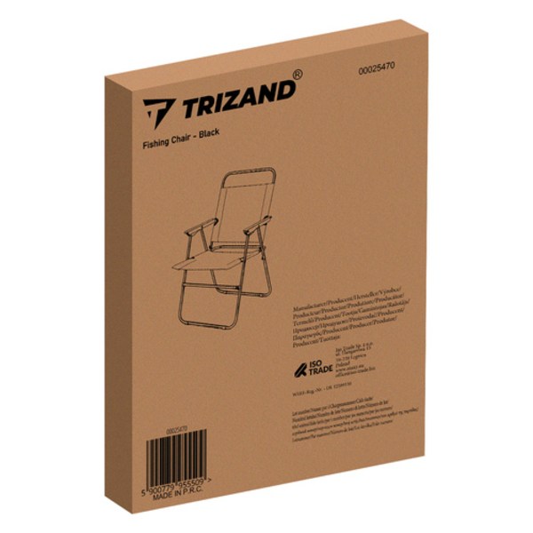 Sort fiskestol Trizand 25470