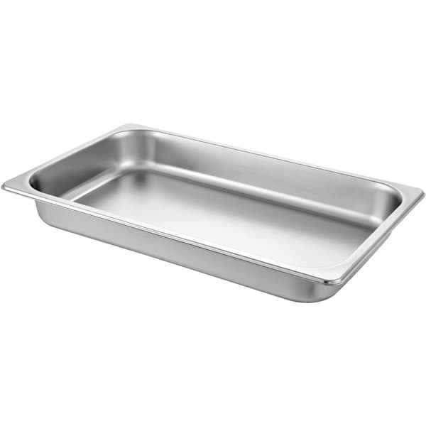 Ångkokare, full storlek, rostfritt stål, 6,5 cm djupa, 6-pack