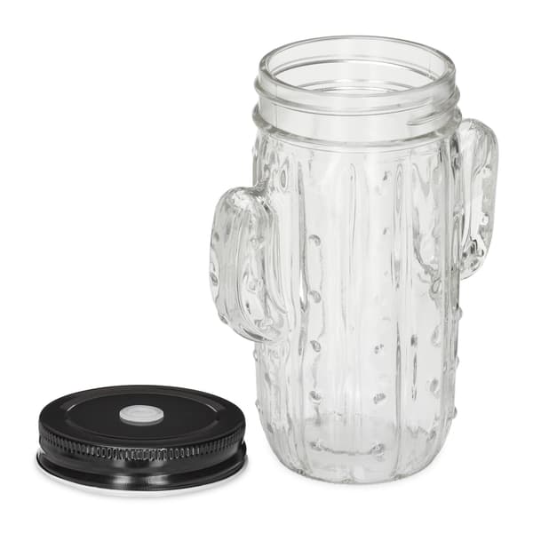 set om 8 dricksglas Kaktus med sugrör