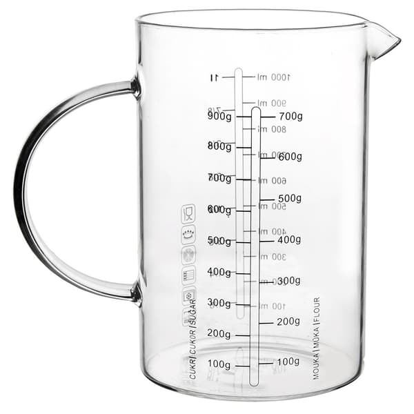 Köksmått i glas 1 l
