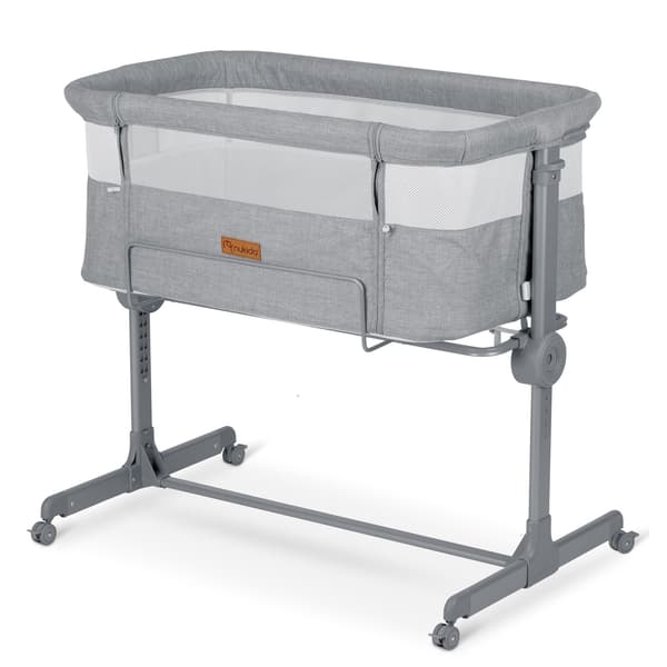 Grå Babyseng NK-243 med sidefunktion