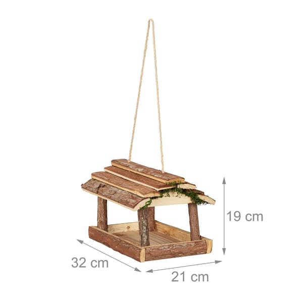 Fågelmatare med bark