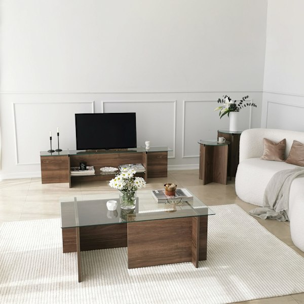 Redebord (2 stykker) Lily - Valnød
