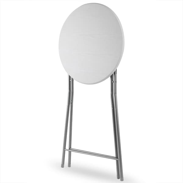 Hopfällbart barbord, vit MDF, 130x60cm