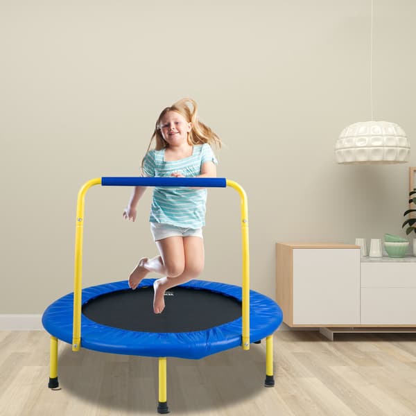 Børnetrampolin 36 tommer, foldbar med styr, 132 lb