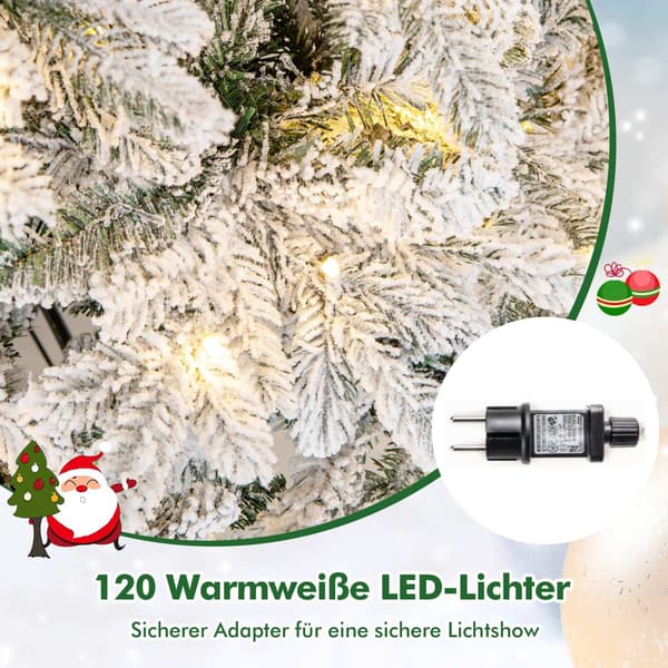 135 cm tekokuusi LED-valoilla