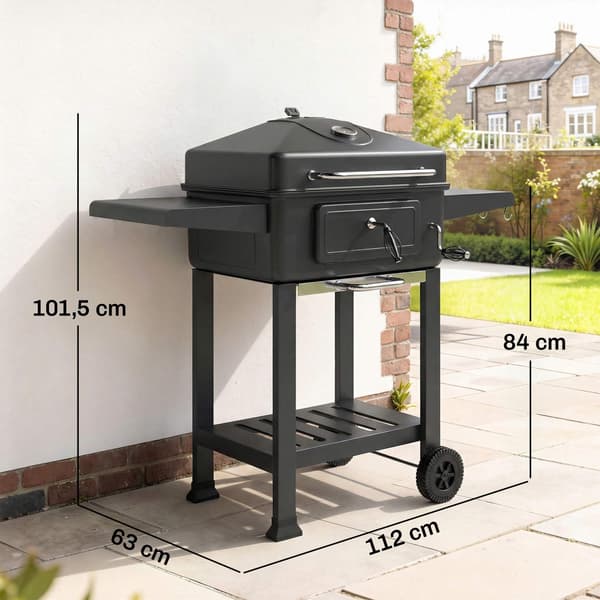 Kulgrill-ryger med lågtermometer, justerbar rist