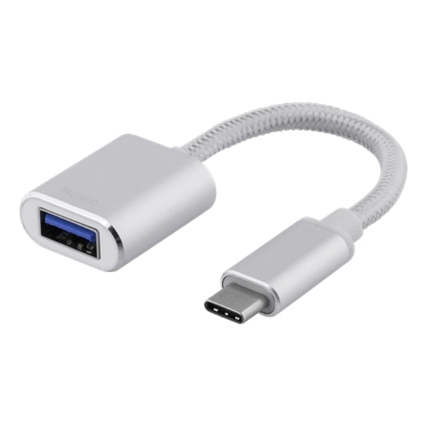 Deltaco OTG Adapter, USB-C til USB-A - Sølv