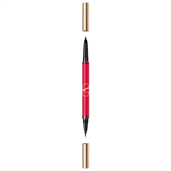 Valentino, Twin Liner, Double-Ended, Gel Pencil Eyeliner, 02, Black & Rosso, 8 g