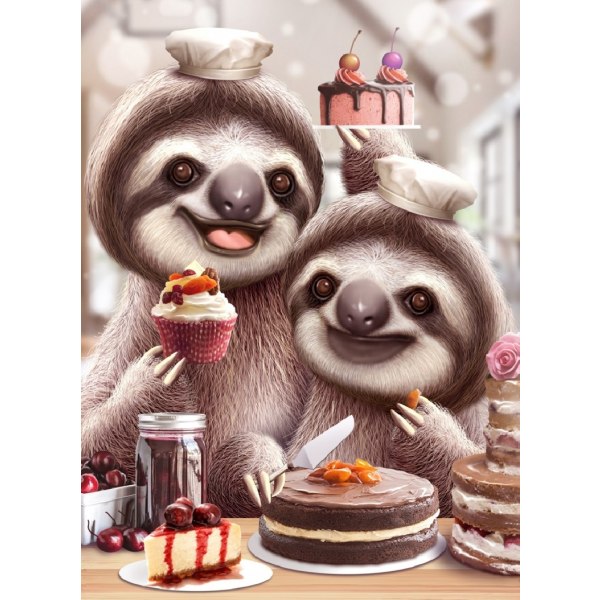 Sloth Baking Cakes - 30x40 cm