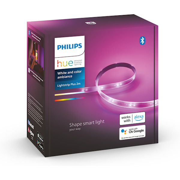 Philips Hue Lightstrip Plus - lysbånd, Bluetooth, 2m startsæt