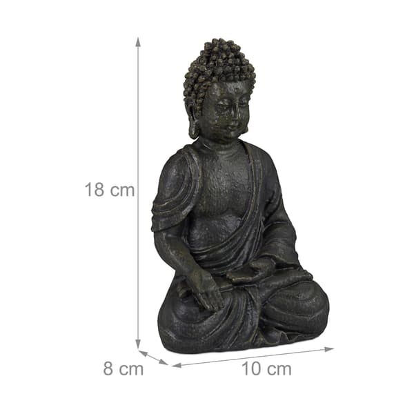 Siddende Buddha figur 18 cm