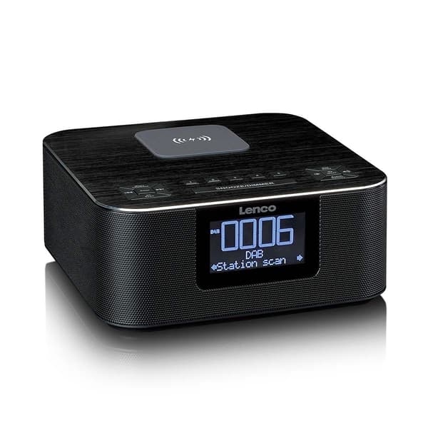 DAB+ Bluetooth-klockradio med trådlös laddning