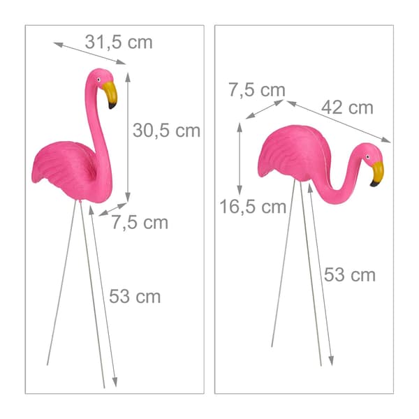 Flamingo prydnadsuppsättning om 2