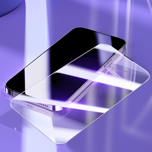 Helskärmshärdat glas för iPhone 14 Pro Max med 0,3 mm högtalarskydd