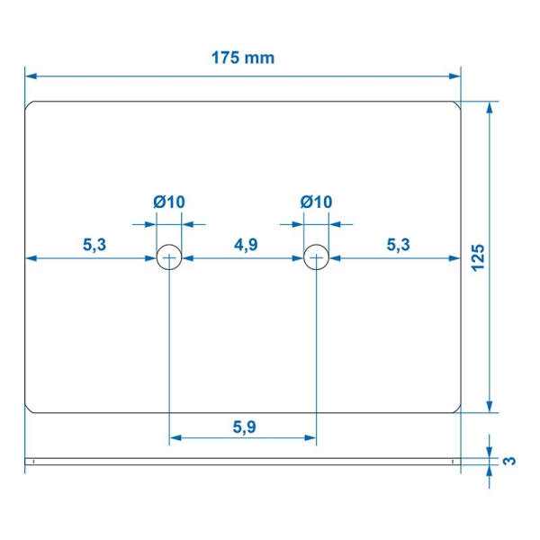 Bagplade til 342138 og 342134