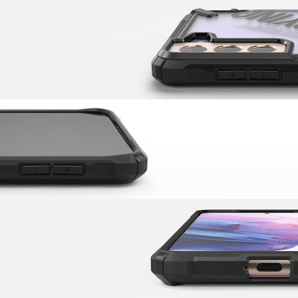 Pansret etui med ramme til Galaxy S21+ 5G Fusion X Design Routine sort