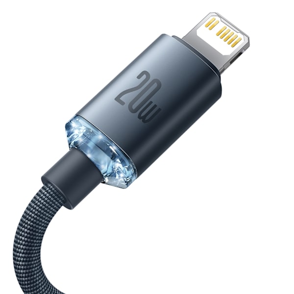 USB - Lightning-kabel til hurtig opladning og dataoverførsel, 1,2 m, sort