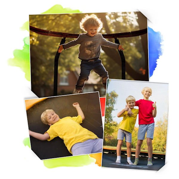 Trampolin til haven 152 cmSættet indeholder:- Trampolin 152 cm- 6 ben- 6 stænger med skumbeskyttelse- Indvendigt sikkerhedsnet med lynlå