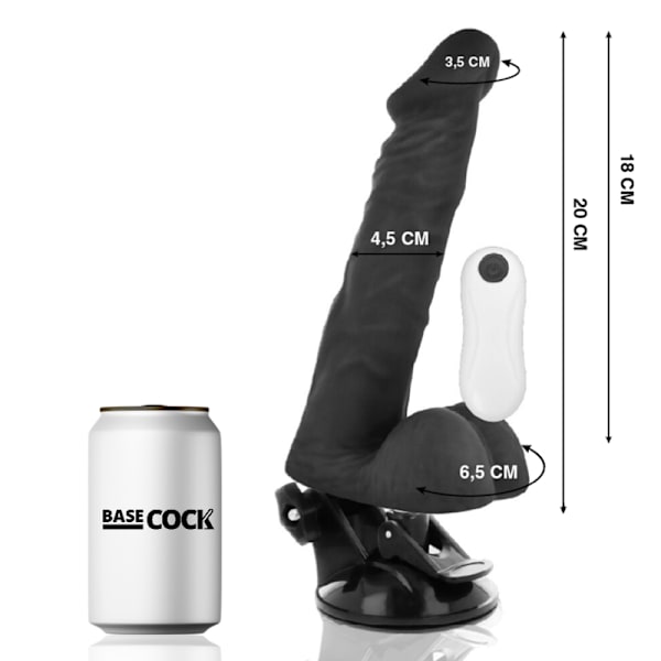 Basecock - Realistisk ledbar fjernbetjening Sort 20 Cm -O- 4,5 Cm
