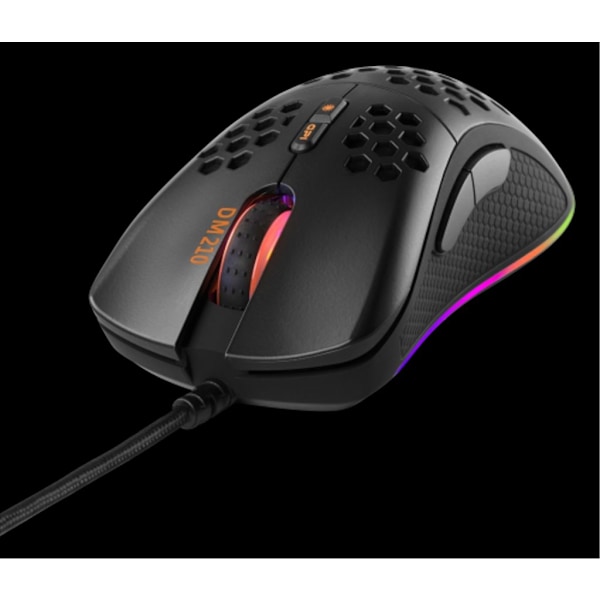 Deltaco Gaming DM210 Ultralet Gaming Mus, RGB - Sort Sort