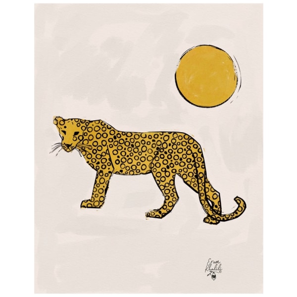 Leopard And Sun Erum Khalili.Png - 50x70 cm