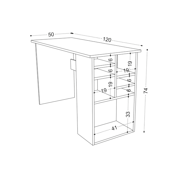 Studiebord Akasya - Hvid