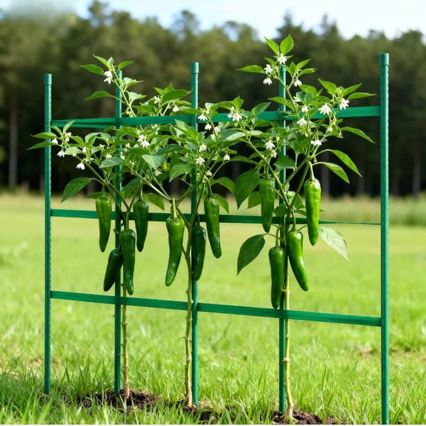 Tomatpinnar, 50-pack 46-tums PE-belagd stål