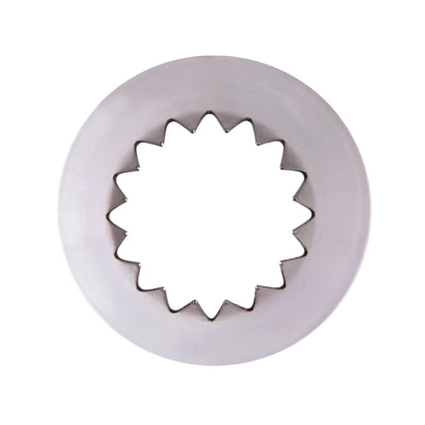 Stjerneformet rørdyse i rustfrit stål – 1,5 cm diameter