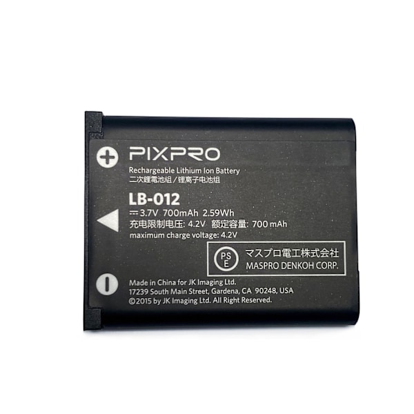 KODAK Battery Pixpro FZ53-F55 LB-012 3.7V/700mAh