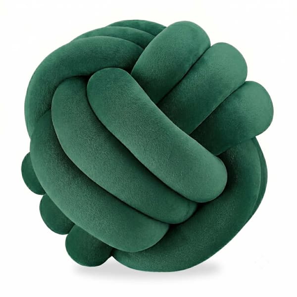 Mörkgrön knutkudde – 25 cm, polyesterskum