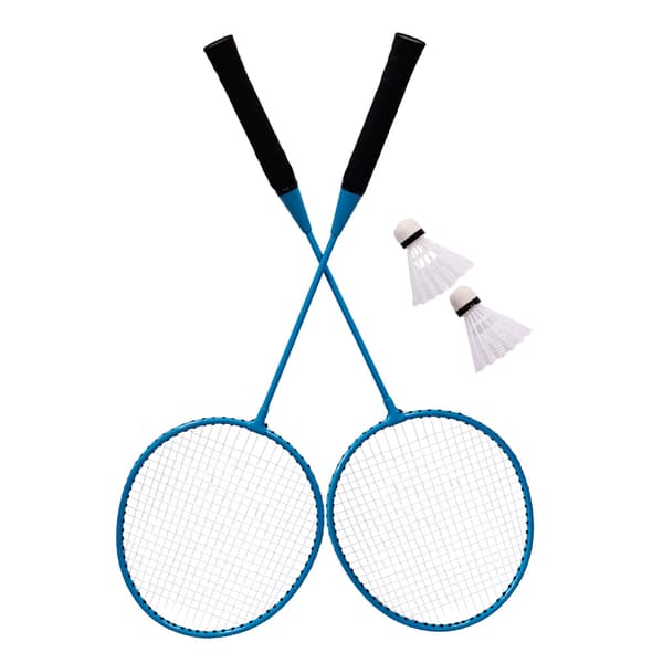 Badmintonsæt med foldbart net, ketchere, fjerbolde
