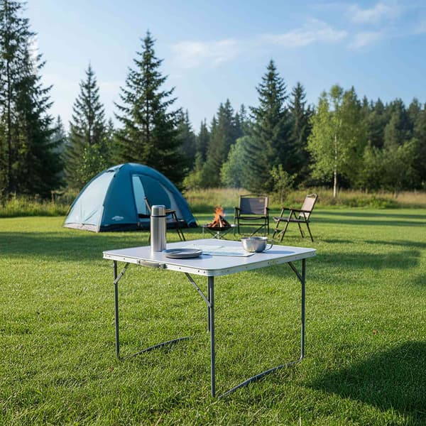 Foldbart campingbord, letvægtsaluminium, bærbart