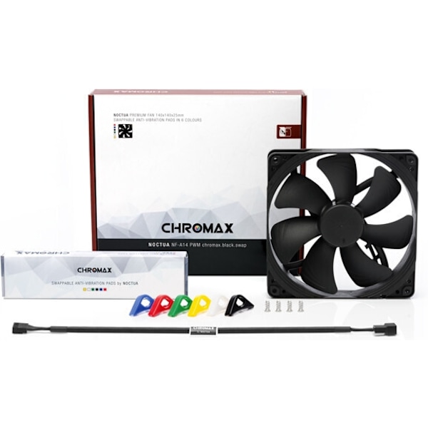 Noctua NF-A14 PWM chromax.blac.swap - kasseventilator, 140 mm