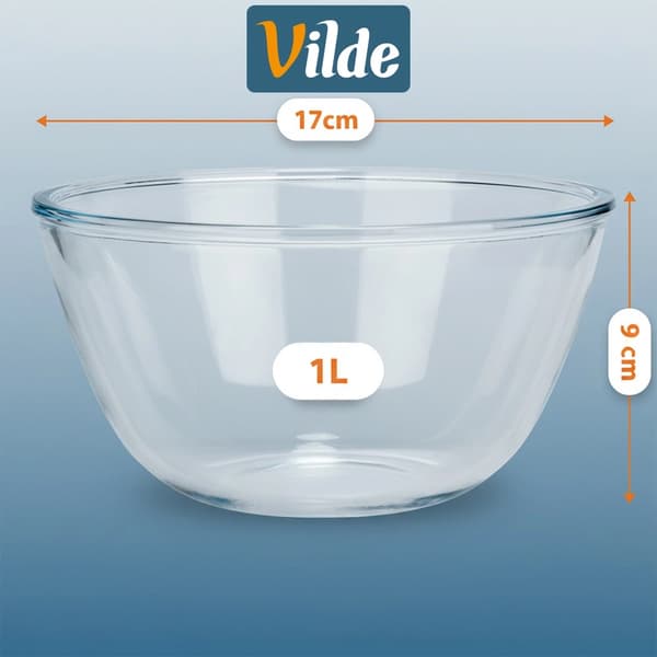 Glasskålset, 17 cm, 1 L, 2 delar