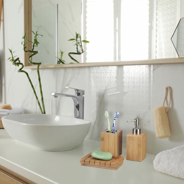 Badrumstillbehör Bamboo Set om 3