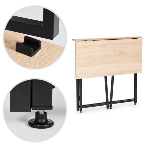 Hopfällbart laptopbord, 80x45 cm, MDF, loftstil