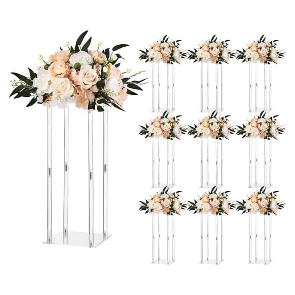 Bröllopsblomstställ, set med 10-pack, 50 cm akrylpelare