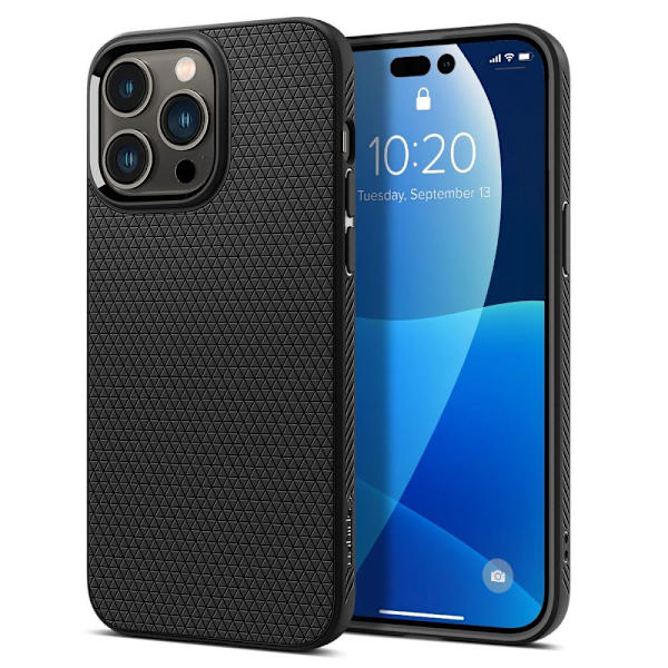 Spigen Liquid Air Cover til iPhone 14 Pro - Mat Sort