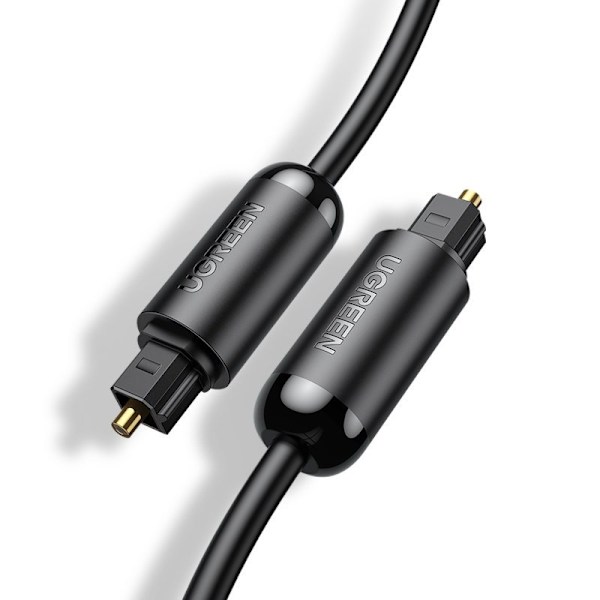 Kabel optisk lydkabel digital optisk fiber Toslink SPDIF 1,5m grå