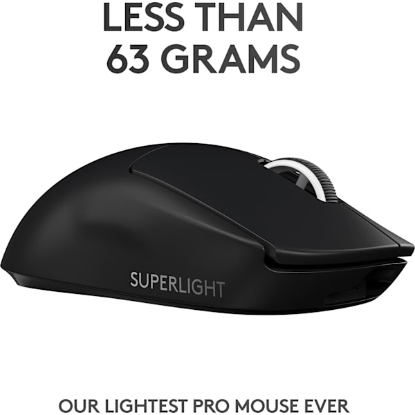 Logitech Pro X Superlight - gaming mus, sort