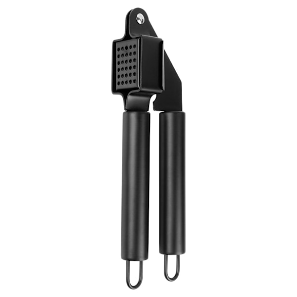 Hvidløgspresser, stål, sort, 19 cm