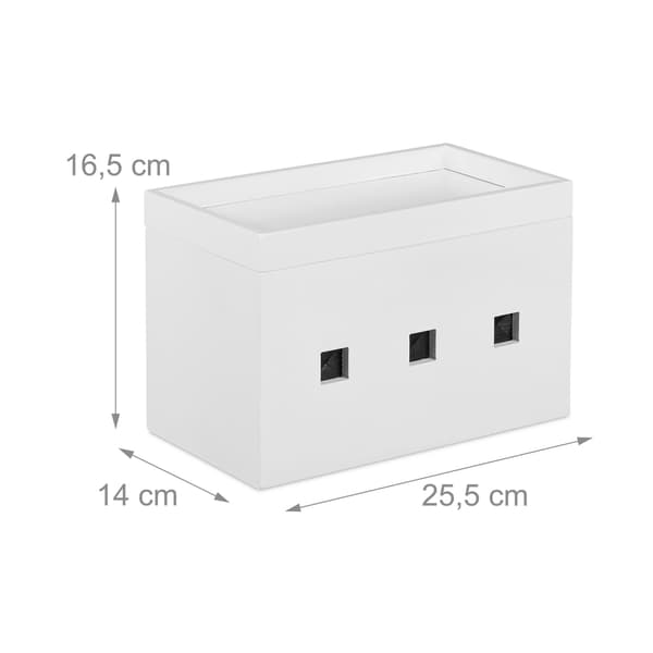 Kabelbox bambu vit