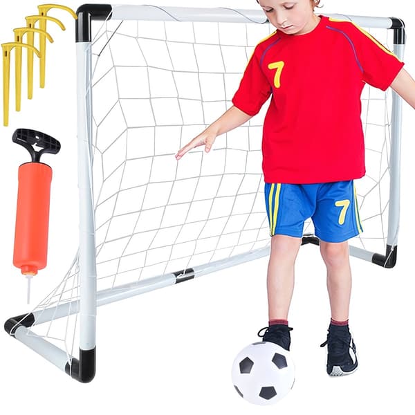 Fodboldmål + bold + pumpe 23459