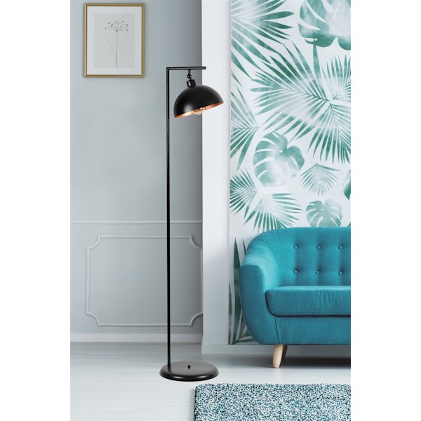 Gulvlampe Smart Siyah Retro Başlıklı Lambader